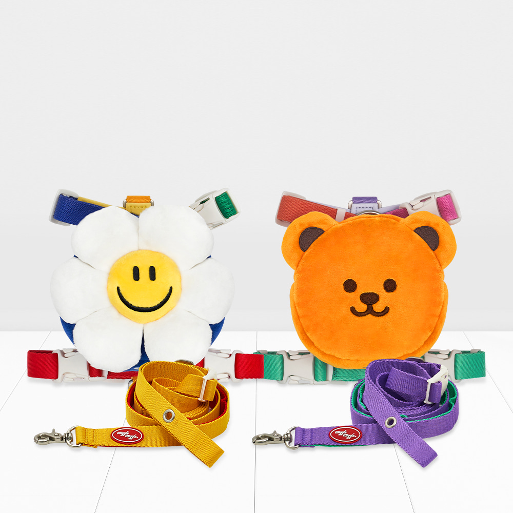 백팩 하네스 세트 (스마일 위 러브/위글 베어)